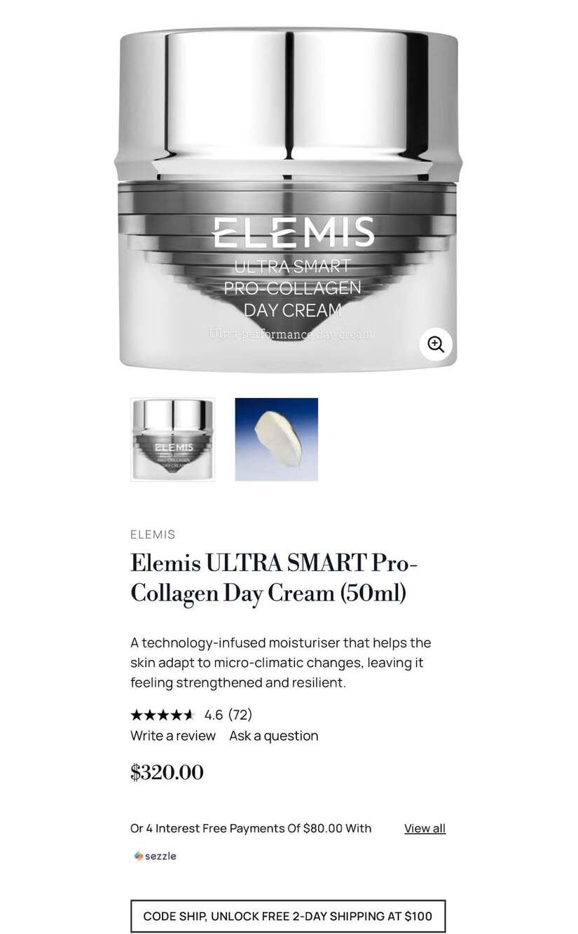Elemis Ultra Smart Pro-Collagen Day Cream 50ml. MSRP $320! - Picture 6 of 11
